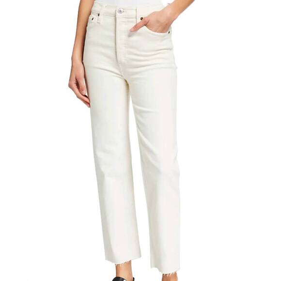 RE/DONE Denim - NEW RE/DONE 70s stove pipe jean in vintage white